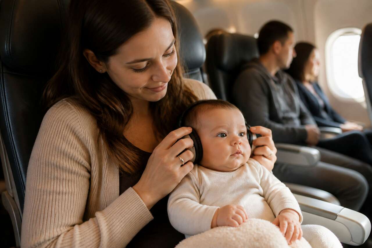 Protéger les oreilles de bébé lors du décollage et de l'atterrissage