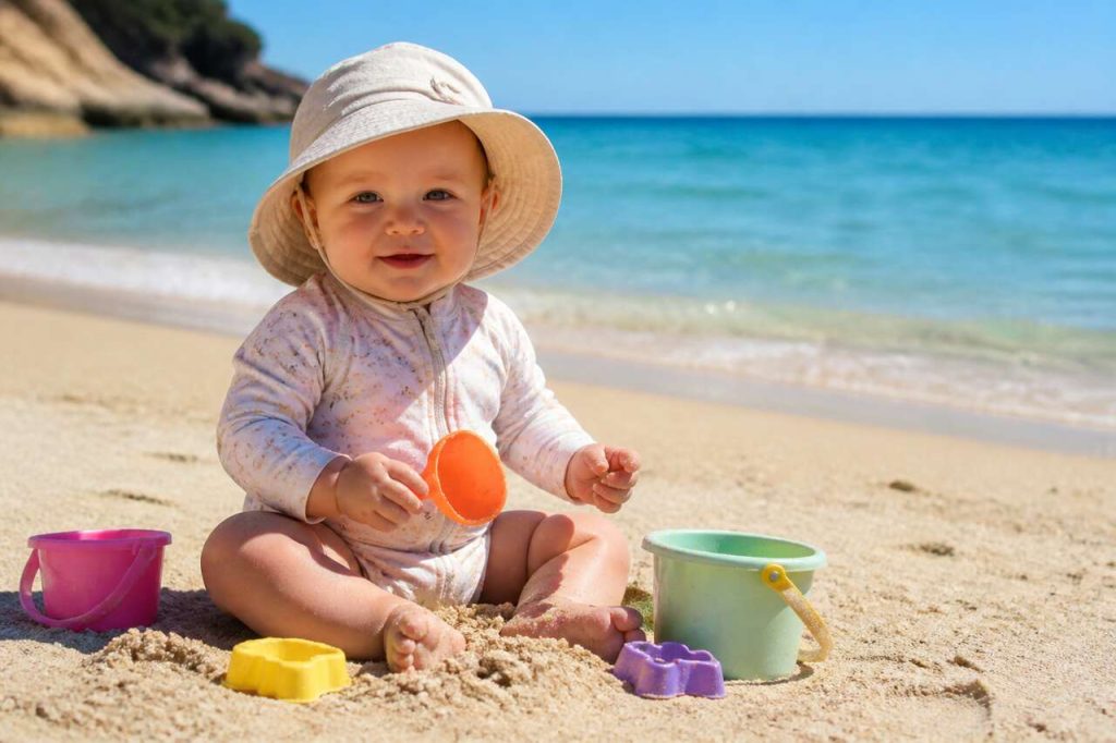 Bébé à la plage : l'équipement indispensable