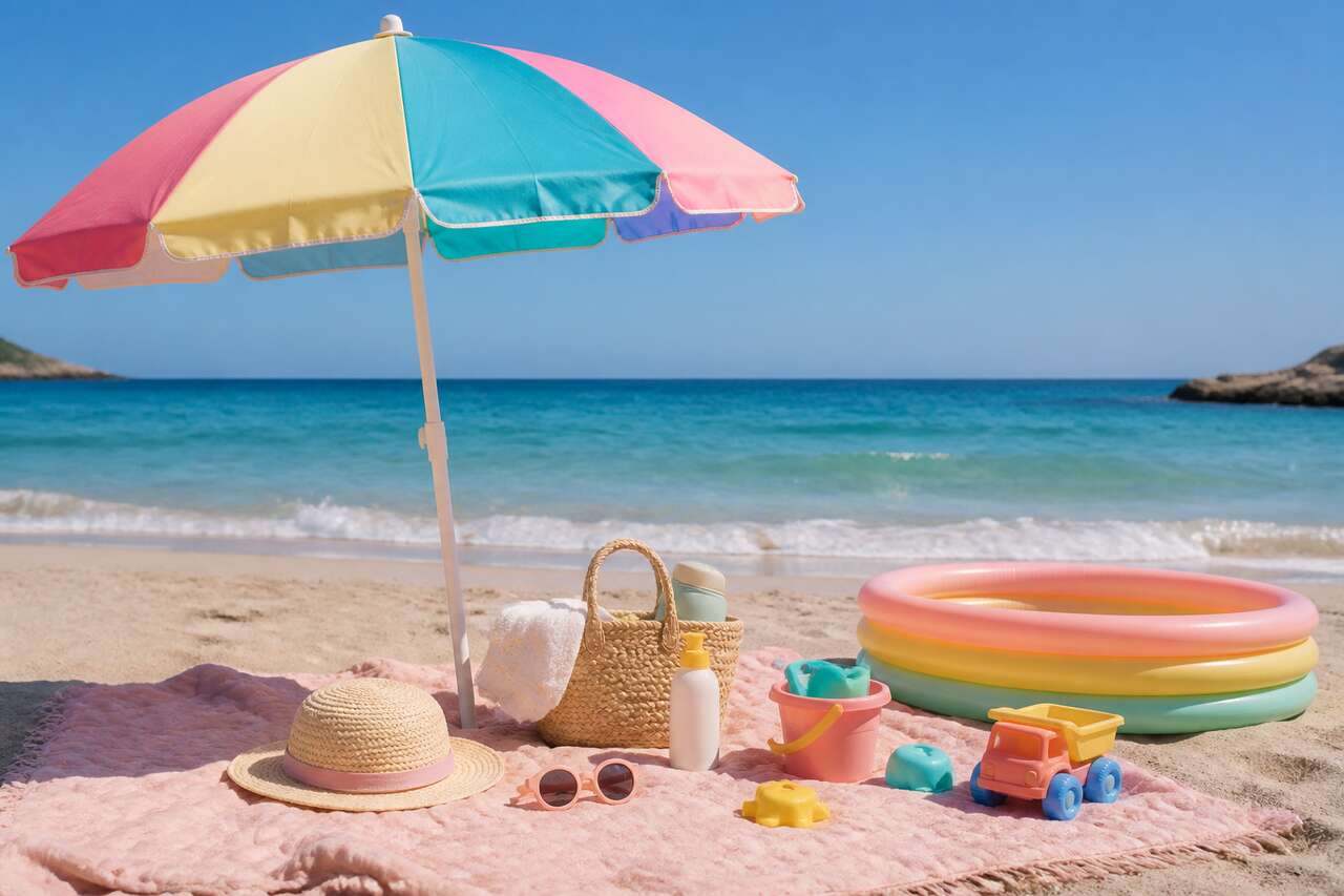 Les essentiels pour bébé à la plage Les essentiels pour bébé à la plage