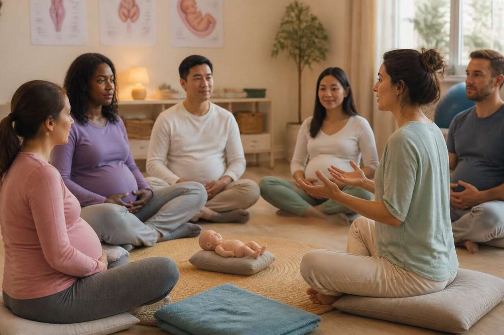 Comment se déroule un cours de préparation à la naissance et à la parentalité ?