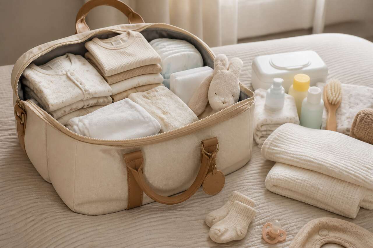 Le sac de naissance de b&eacute;b&eacute;: indispensables pour les premi&egrave;res heures