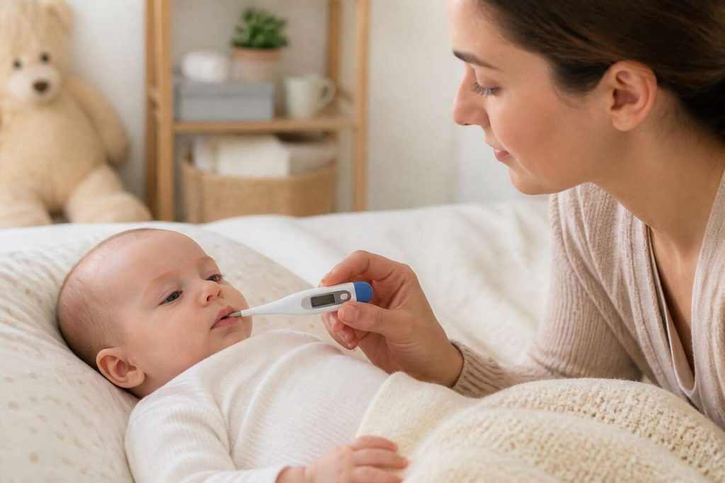 Comment prendre la température de bébé