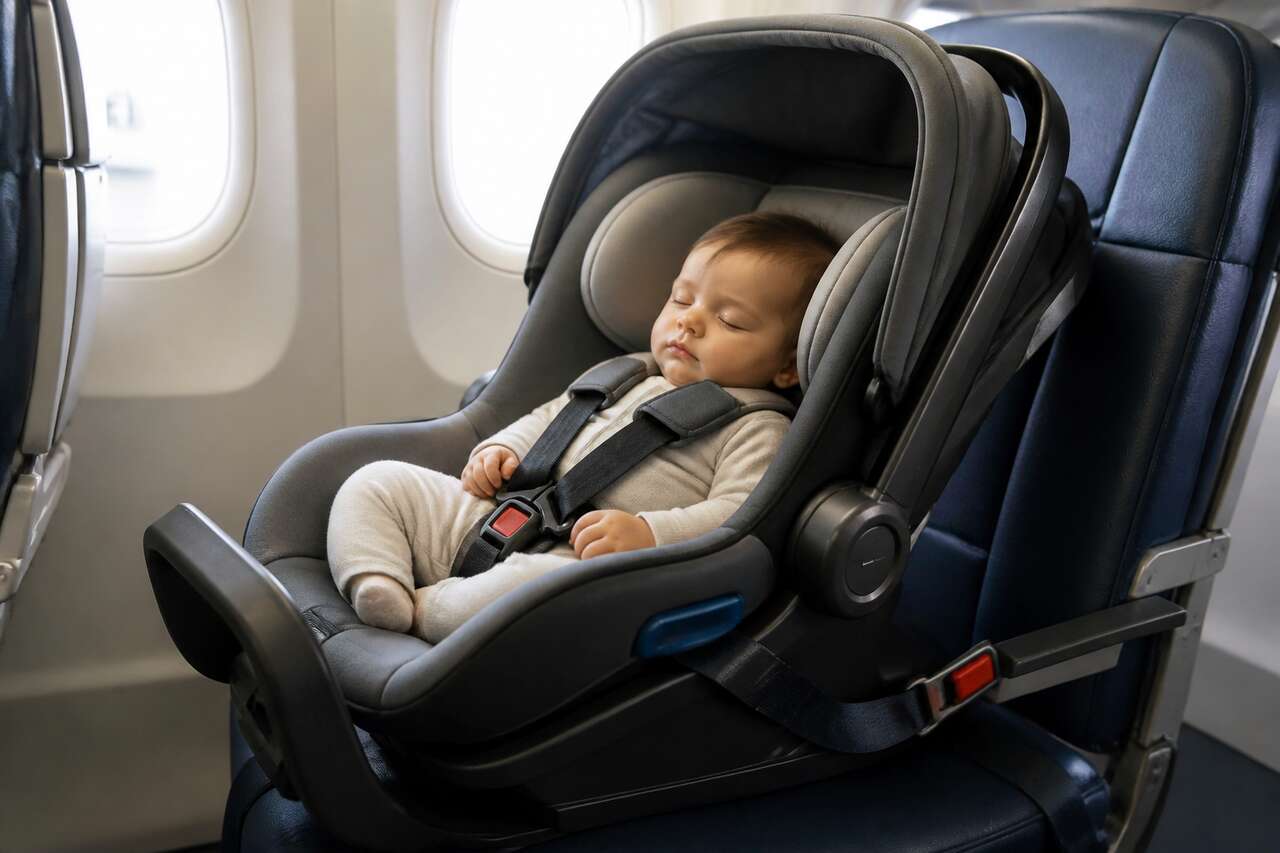 Siège auto pour avion : ce qu'il faut savoir avant de voyager avec bébé