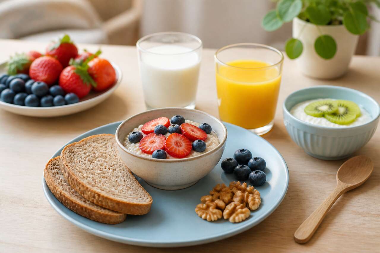 Petit déjeuner idéal : rassasiant, simple et pauvre en sucres rapides Petit déjeuner idéal : rassasiant, simple et pauvre en sucres rapides