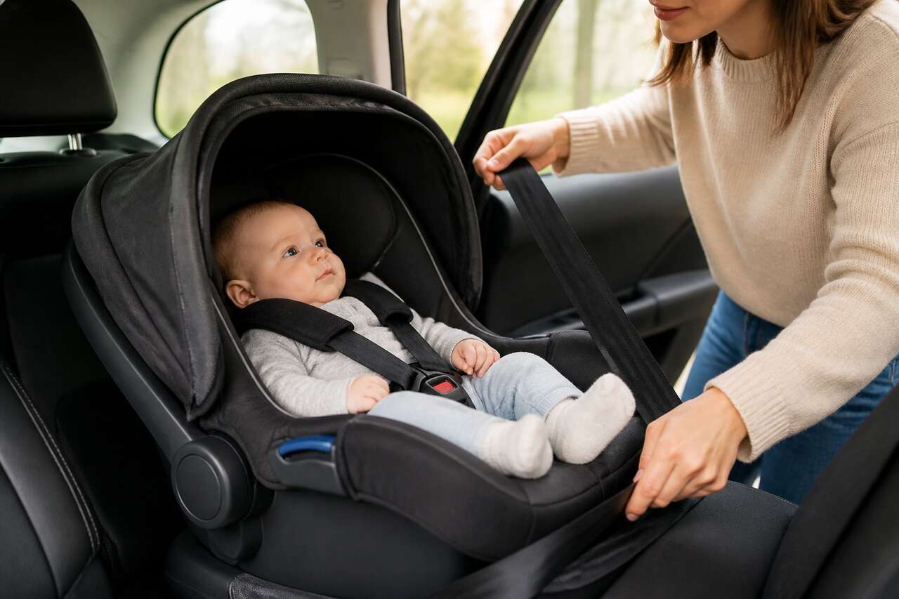 Comment bien installer la coque de bébé en voiture