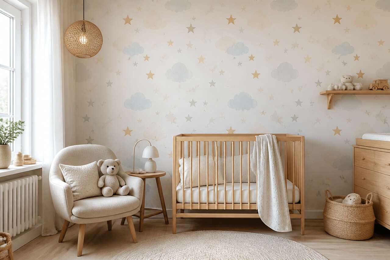 Papier peint en chambre de b&eacute;b&eacute;: quel type, quels motifs et quelles pr&eacute;cautions