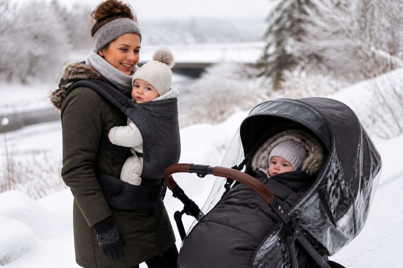 Sorties par temps froid: poussette, portage et protection météo Sorties par temps froid: poussette, portage et protection météo
