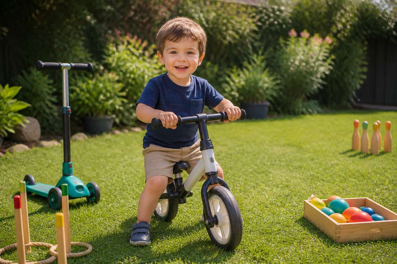 Cadeaux pour bouger: draisienne, trottinette et jeux d’extérieur Cadeaux pour bouger: draisienne, trottinette et jeux d’extérieur
