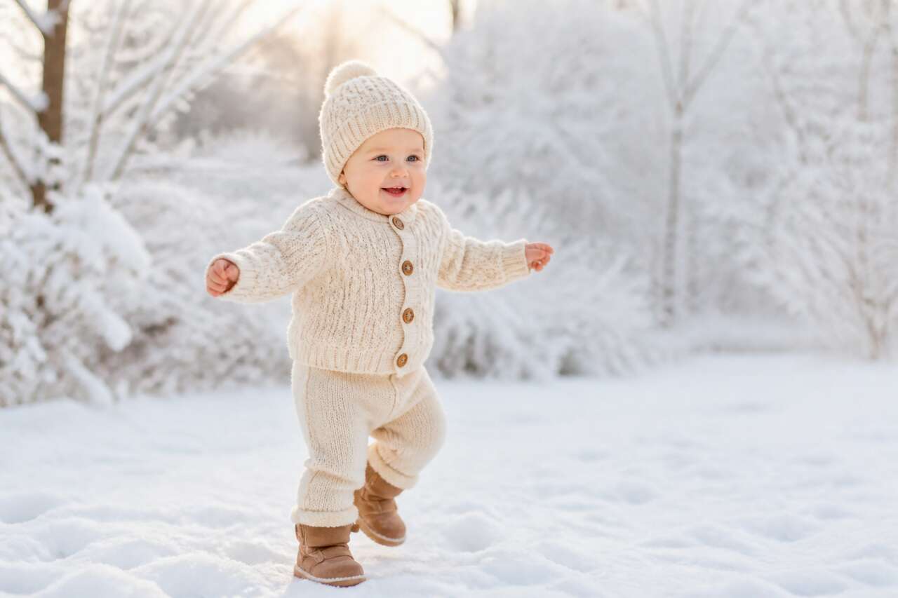 Comment chausser bébé pour ses premiers pas en hiver
