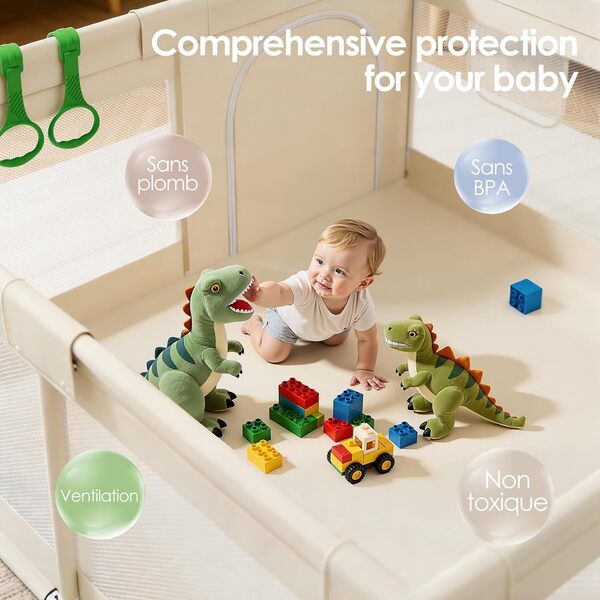 Découvrez notre test détaillé du parc bébé Sämann 120x120 cm. Vérifiez sa sécurité, sa modularité et ses avantages pour votre enfant.